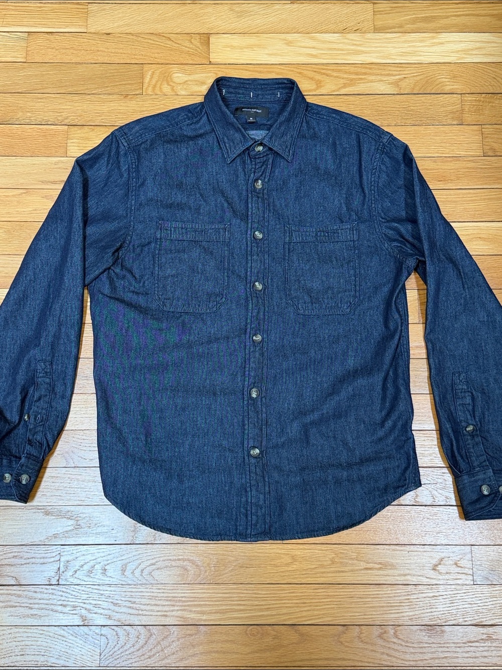 Banana Republic Dark Blue Denim Button-Down Shirt